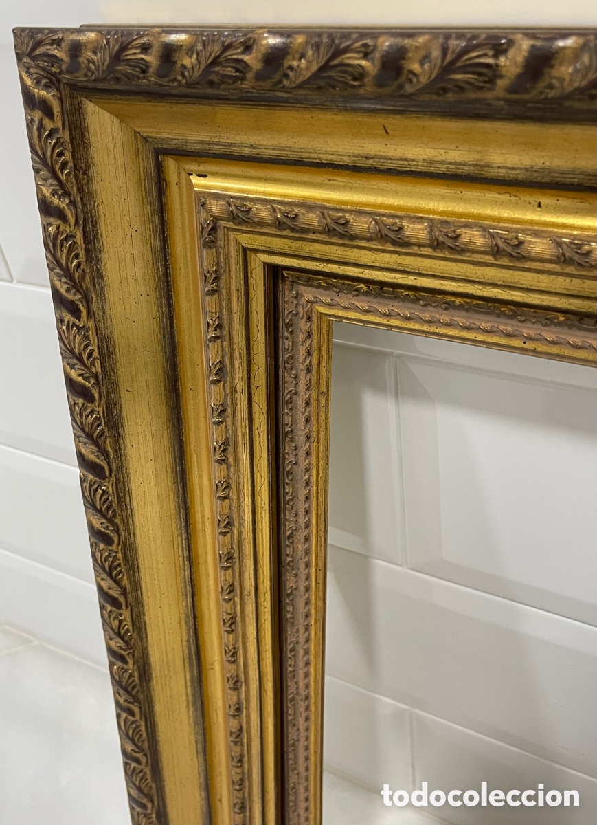 Antig&uuml;edades: ELEGANTE MARCO FRANC&Eacute;S MADERA MACIZA - Foto 17