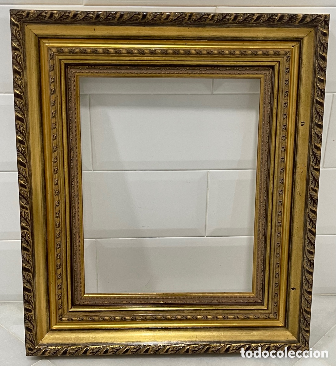 Antig&uuml;edades: ELEGANTE MARCO FRANC&Eacute;S MADERA MACIZA - Foto 23