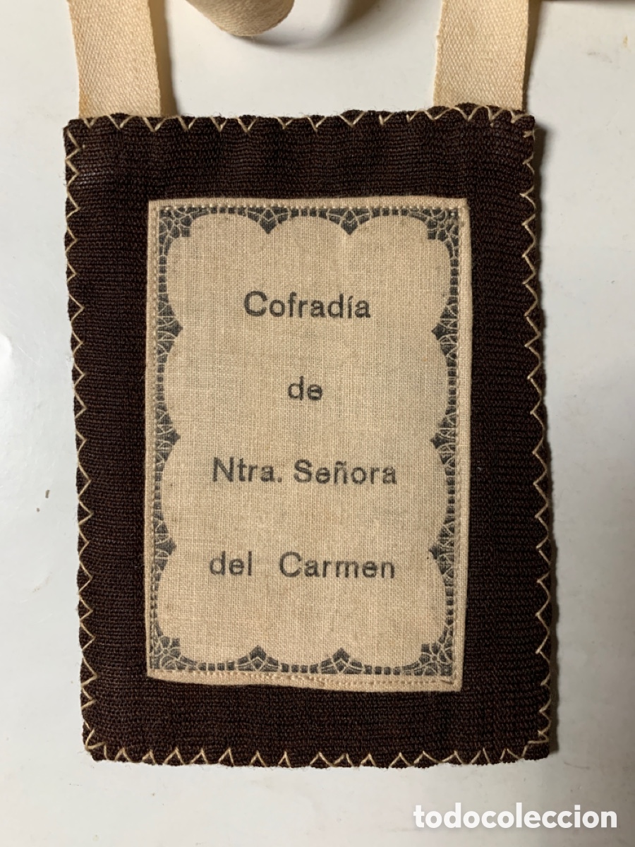 Antig&uuml;edades: ESCAPULARIO. COFRADIA DE NTRA. SRA. DEL CARMEN. - Foto 2