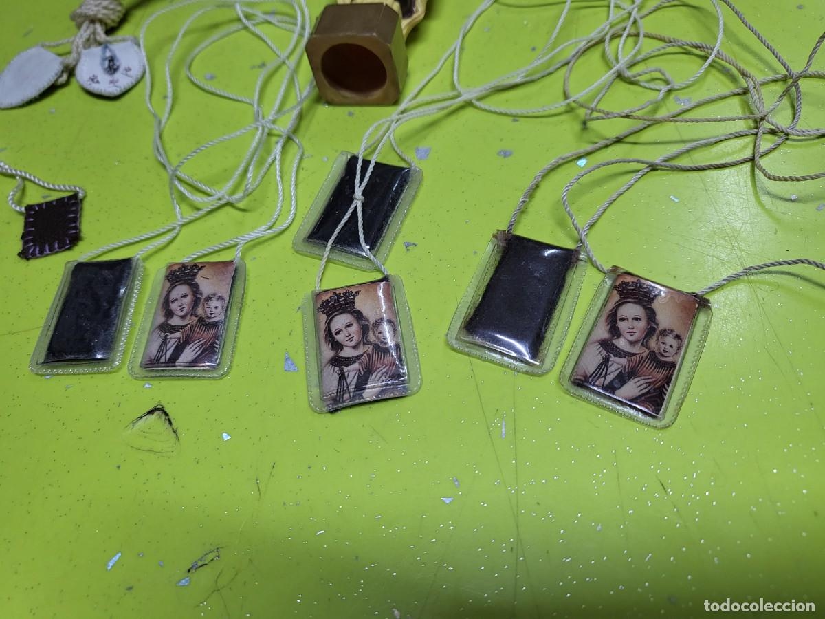 Antig&uuml;edades: ESCAPULARIOS Y FIGURA NUESTRA SE&Ntilde;ORA DEL CARMEN - Foto 4
