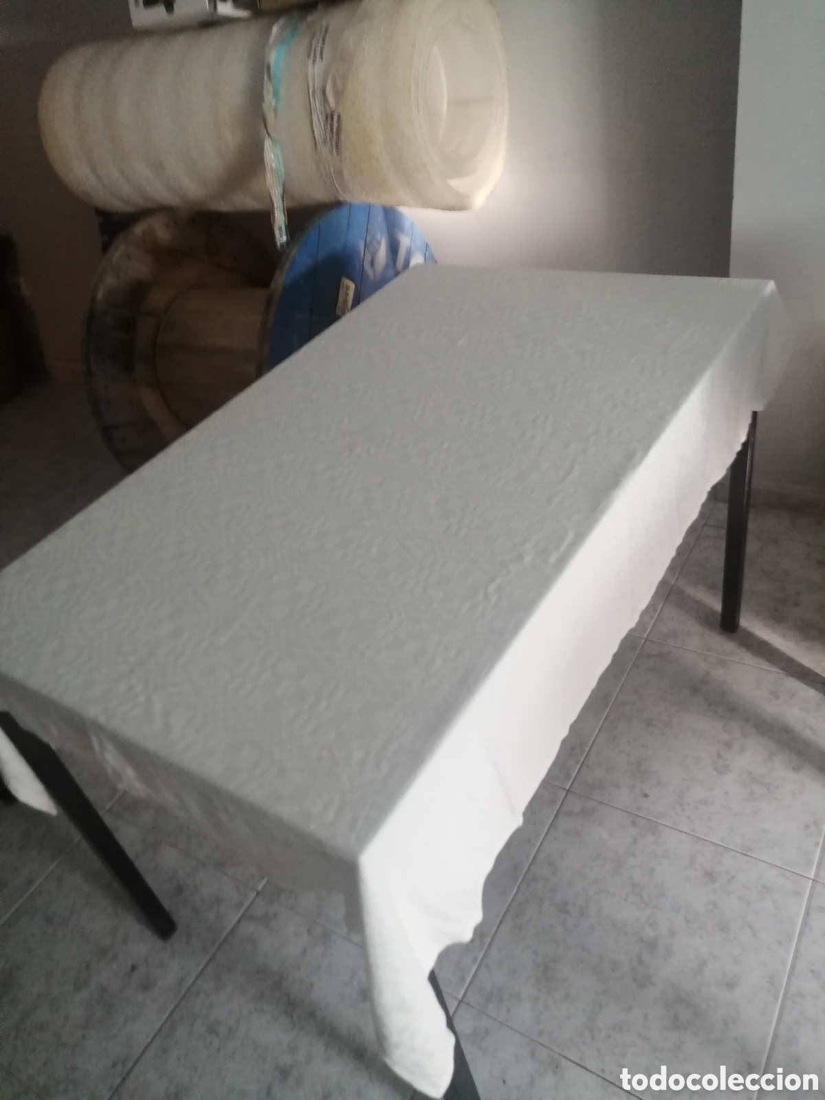 Antig&uuml;edades: Mantel de mesa blanco - Foto 1