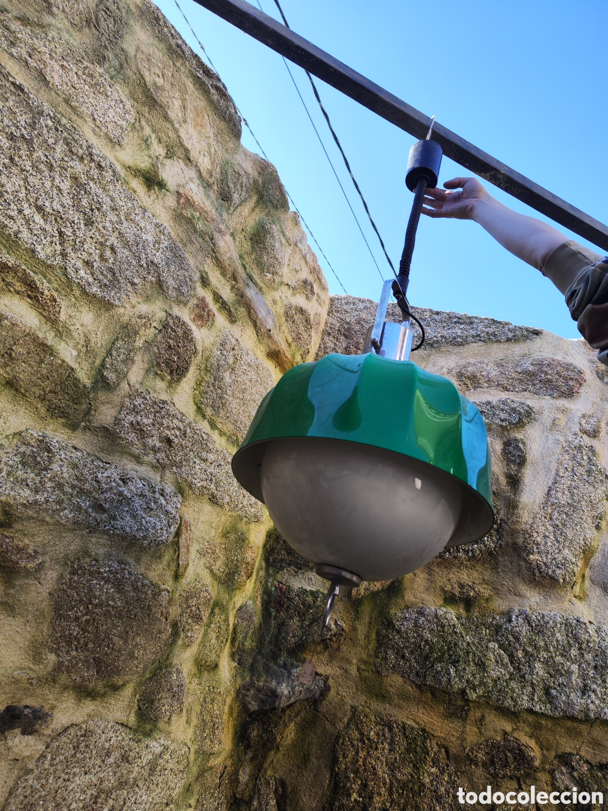 Antiques: L&aacute;mpara colgante de techo ajustable