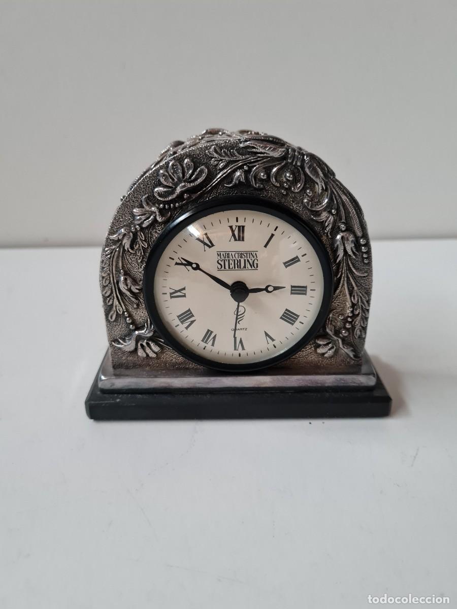 Antig&uuml;edades: RELOJ SOBREMESA LAMINADO EN PLATA - Foto 7