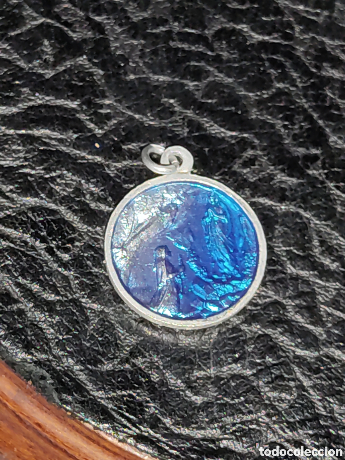Antig&uuml;edades: Medalla esmaltada Lourdes. - Foto 3