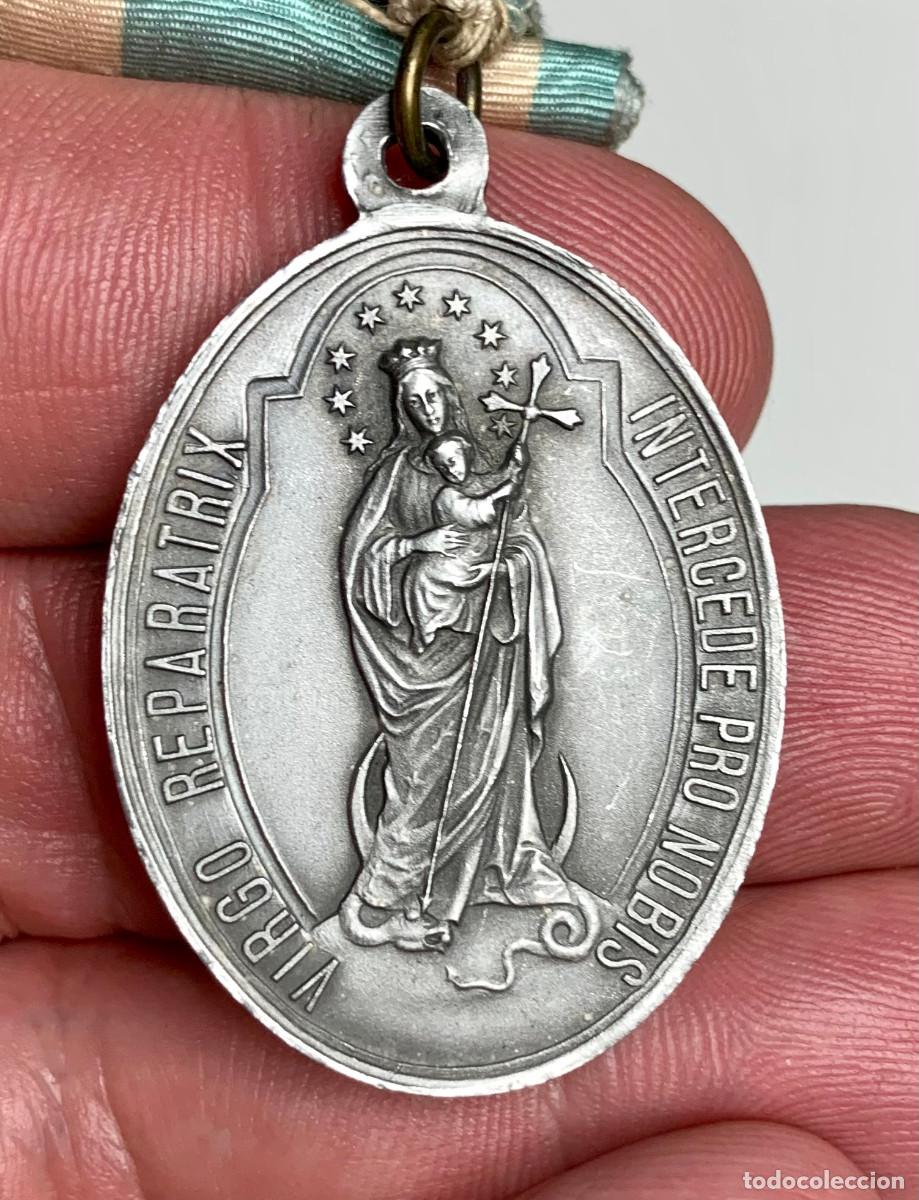 virgen del pilar antigua cinta y medalla - Compra venta en todocoleccion