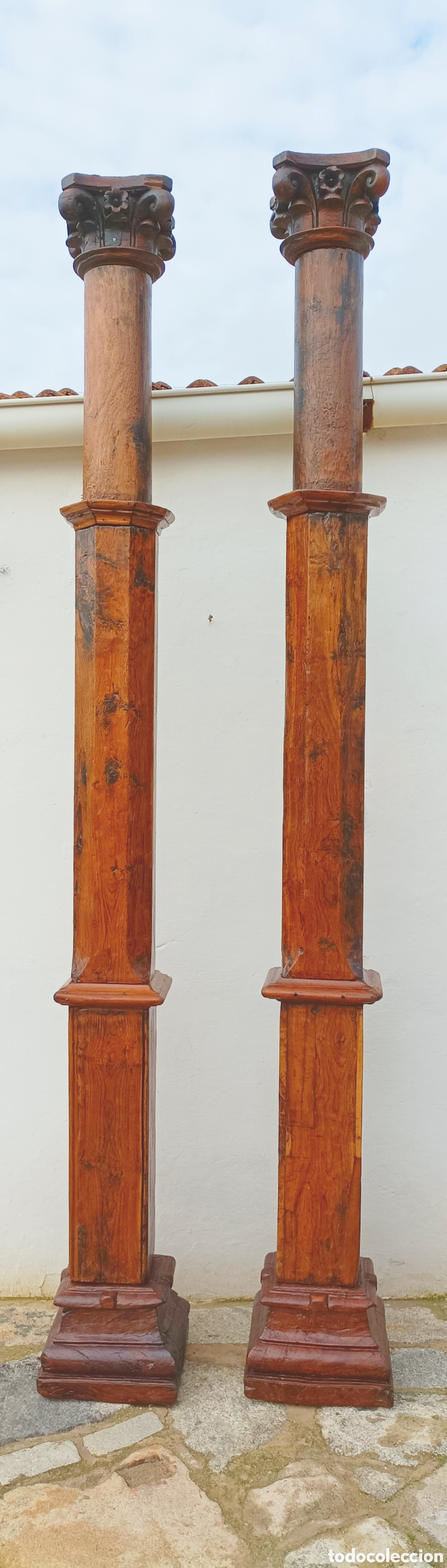 Antig&uuml;edades: Columnas de madera de gran tama&ntilde;o - Foto 4