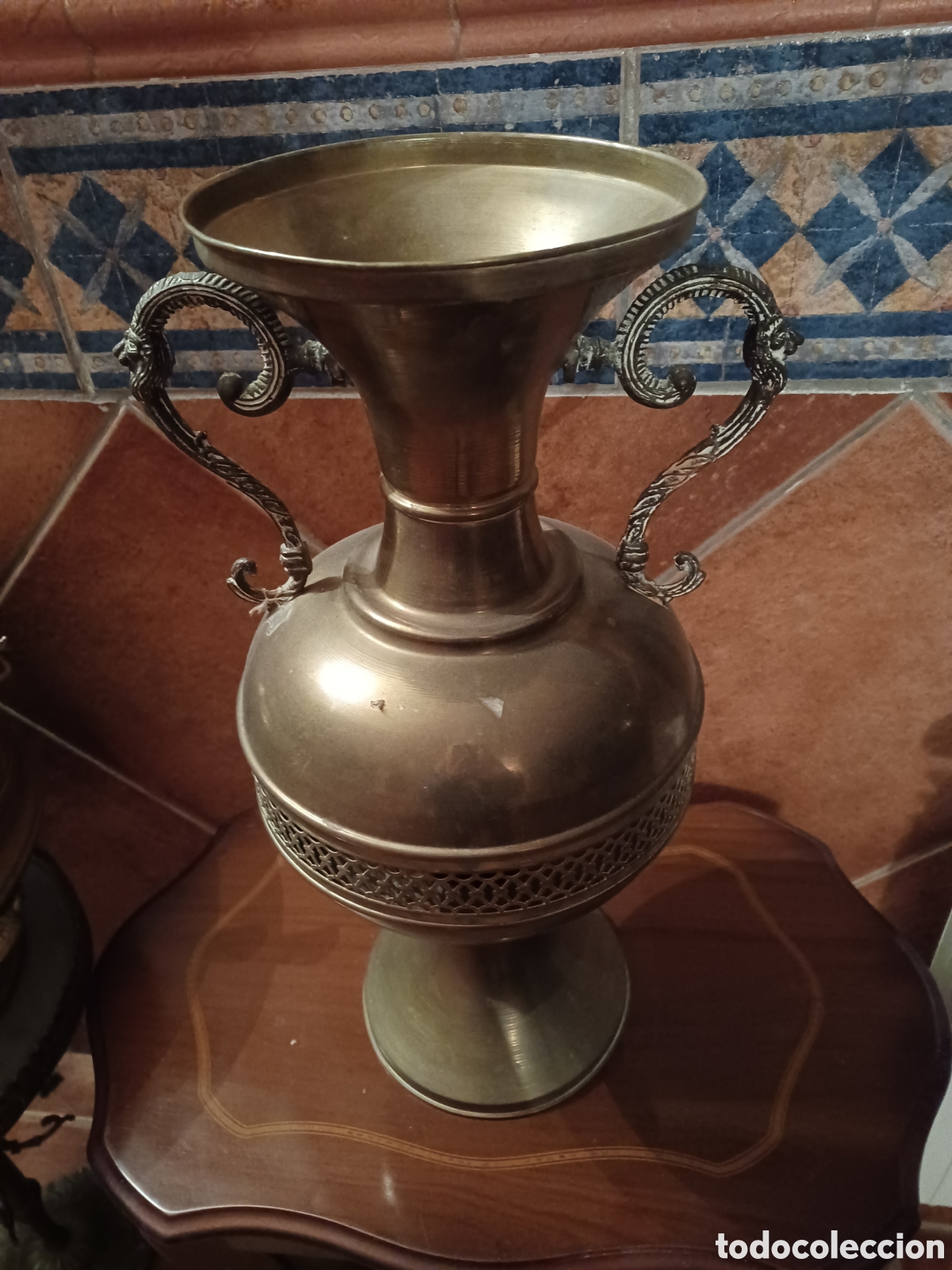 Antiques: Espectacular jarron de bronce antiguo