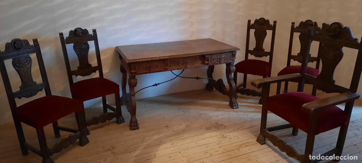 Antig&uuml;edades: Conjunto escritorio Gil Laso - Foto 1