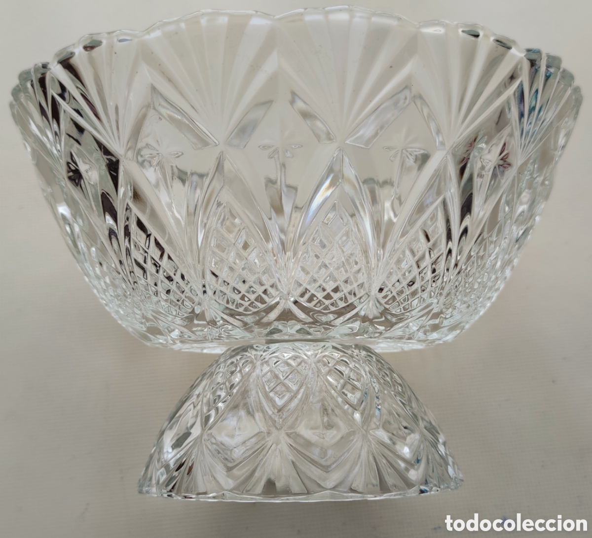 Antiquit&auml;ten: CENTRO O FRUTERO DE CRISTAL PRENSADO SANTA LUCIA
