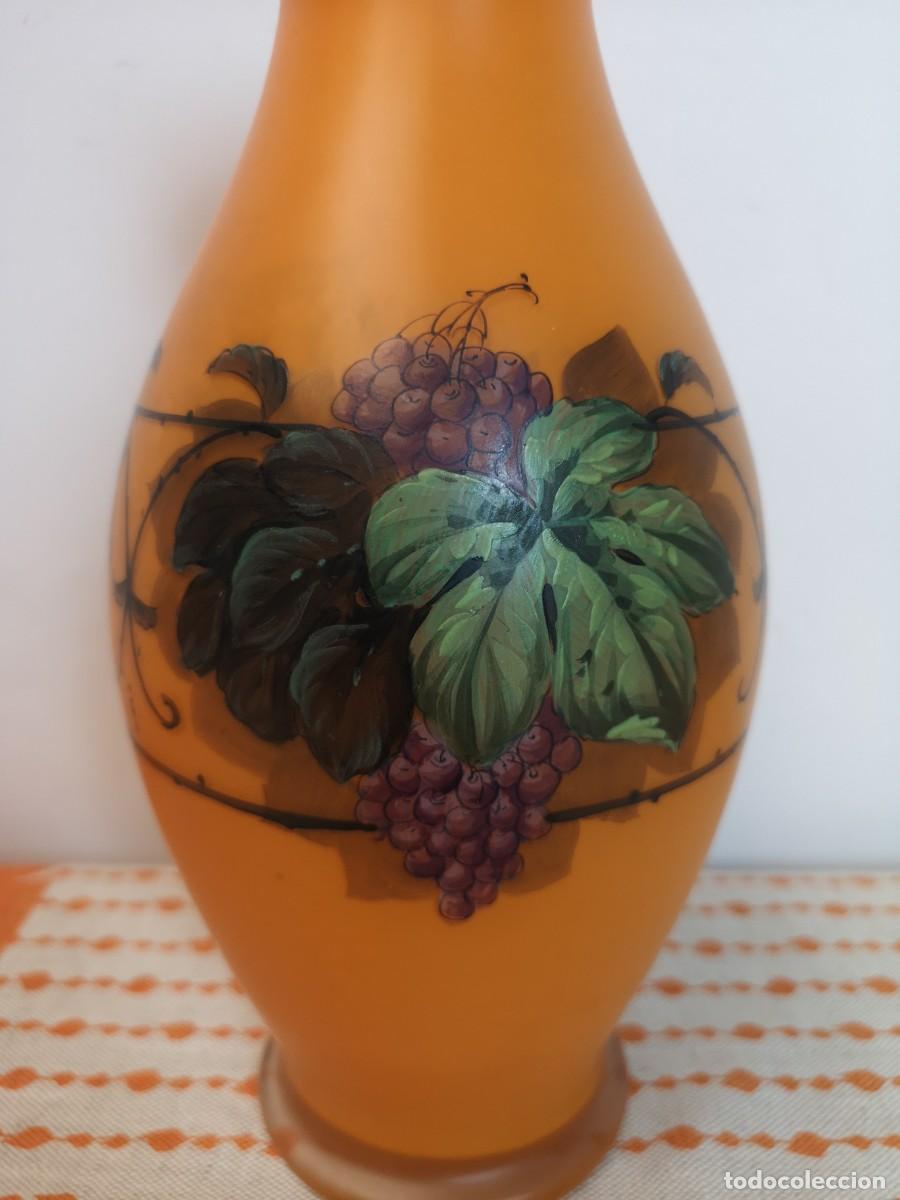 Antig&uuml;edades: Florero de Opalina Naranja - Foto 6