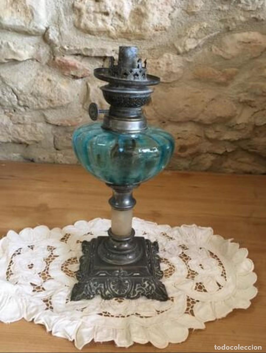 Antig&uuml;edades: PIE DE QUINQUE ANTIGUO - Foto 1
