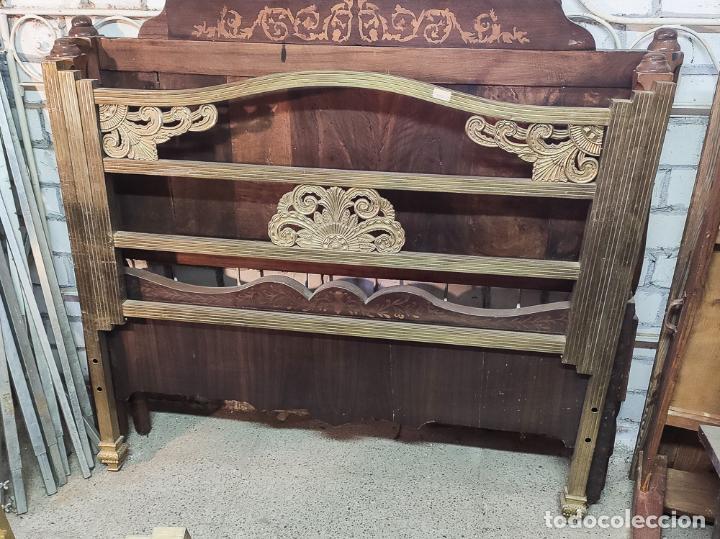 Antig&uuml;edades: FANTASTICA CAMA ART DECO EN BRONCE - Foto 2