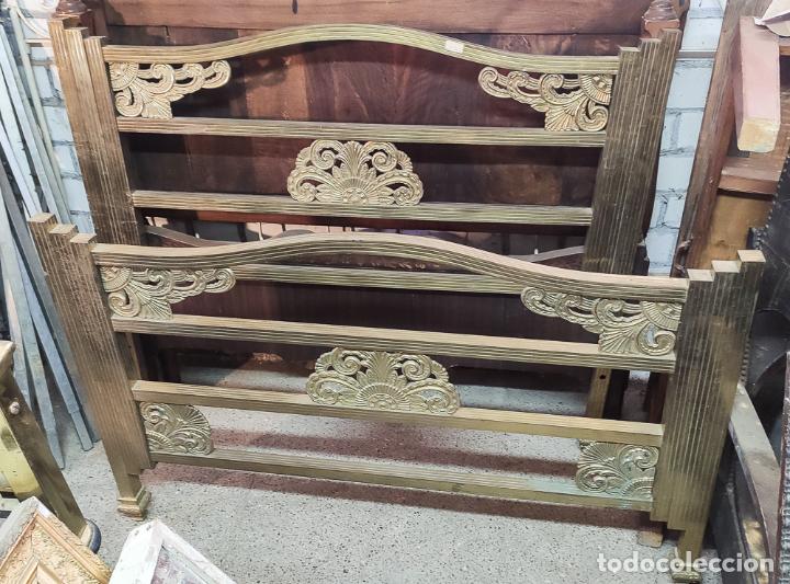 Antig&uuml;edades: FANTASTICA CAMA ART DECO EN BRONCE - Foto 3