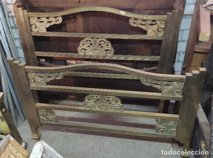 Antig&uuml;edades: FANTASTICA CAMA ART DECO EN BRONCE - Foto 6