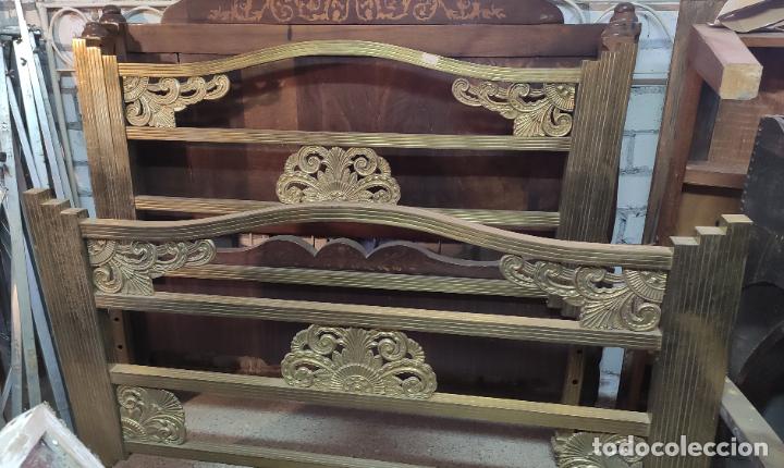 Antig&uuml;edades: FANTASTICA CAMA ART DECO EN BRONCE - Foto 7