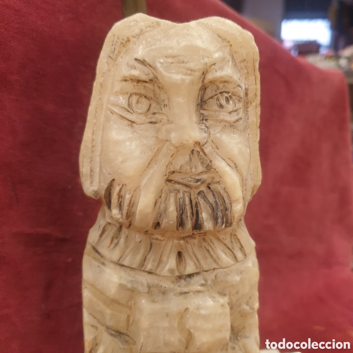 Antig&uuml;edades: L&aacute;mpara alabastro - Foto 3
