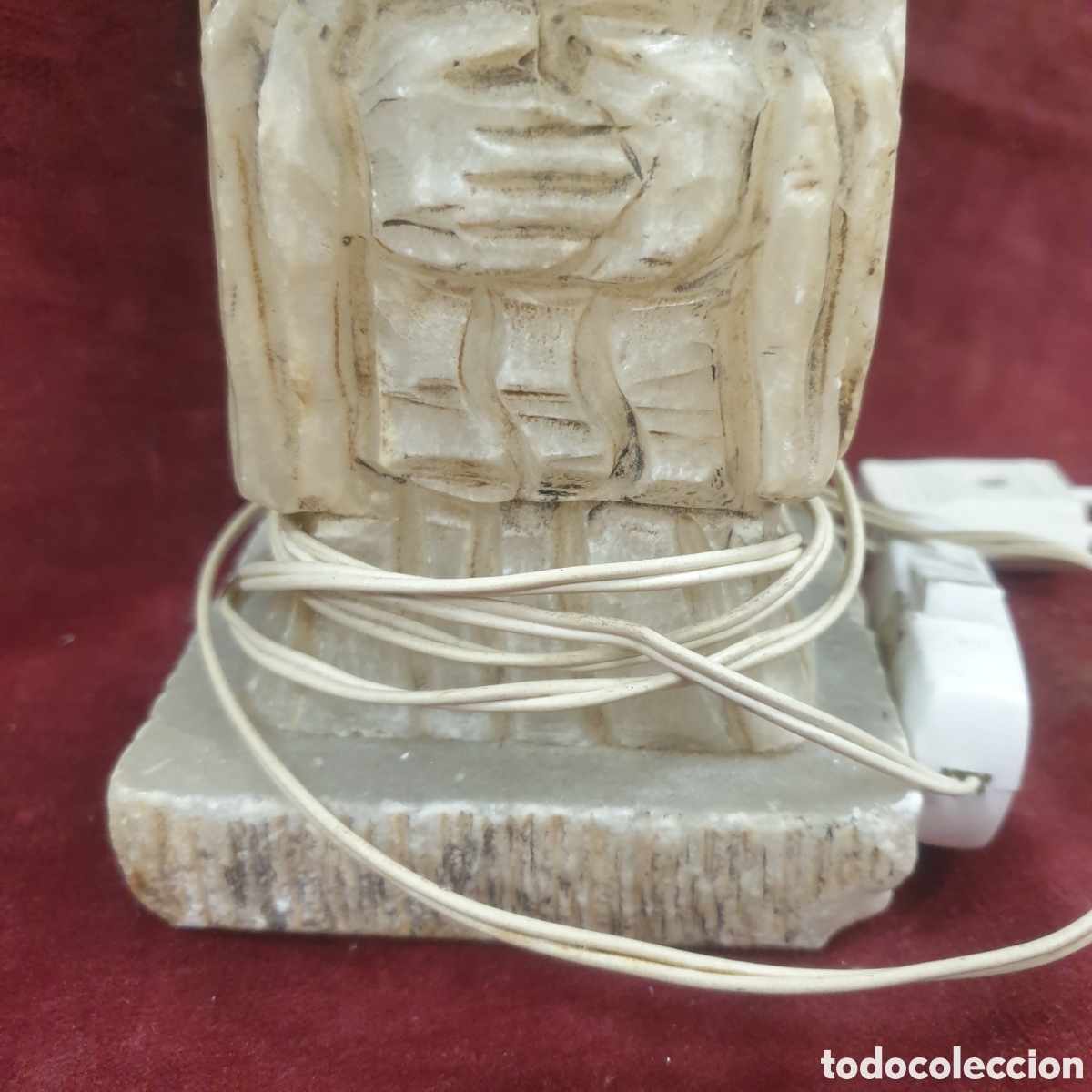 Antig&uuml;edades: L&aacute;mpara alabastro - Foto 4