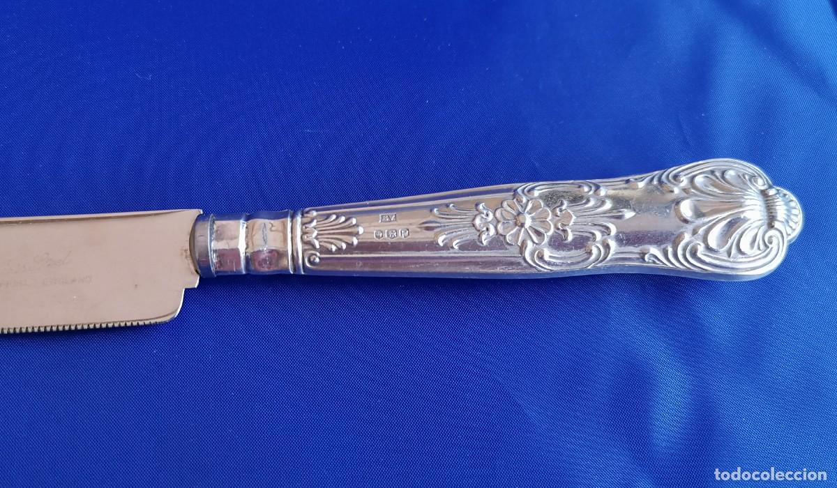 Antig&uuml;edades: Cuchillo antiguo con mango de plata a&ntilde;o 1957 - Foto 2