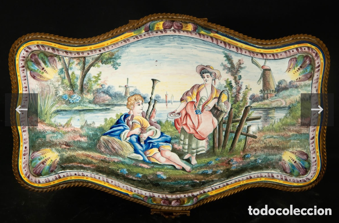Antig&uuml;edades: Joyero en cer&aacute;mica de Marsella - Foto 4