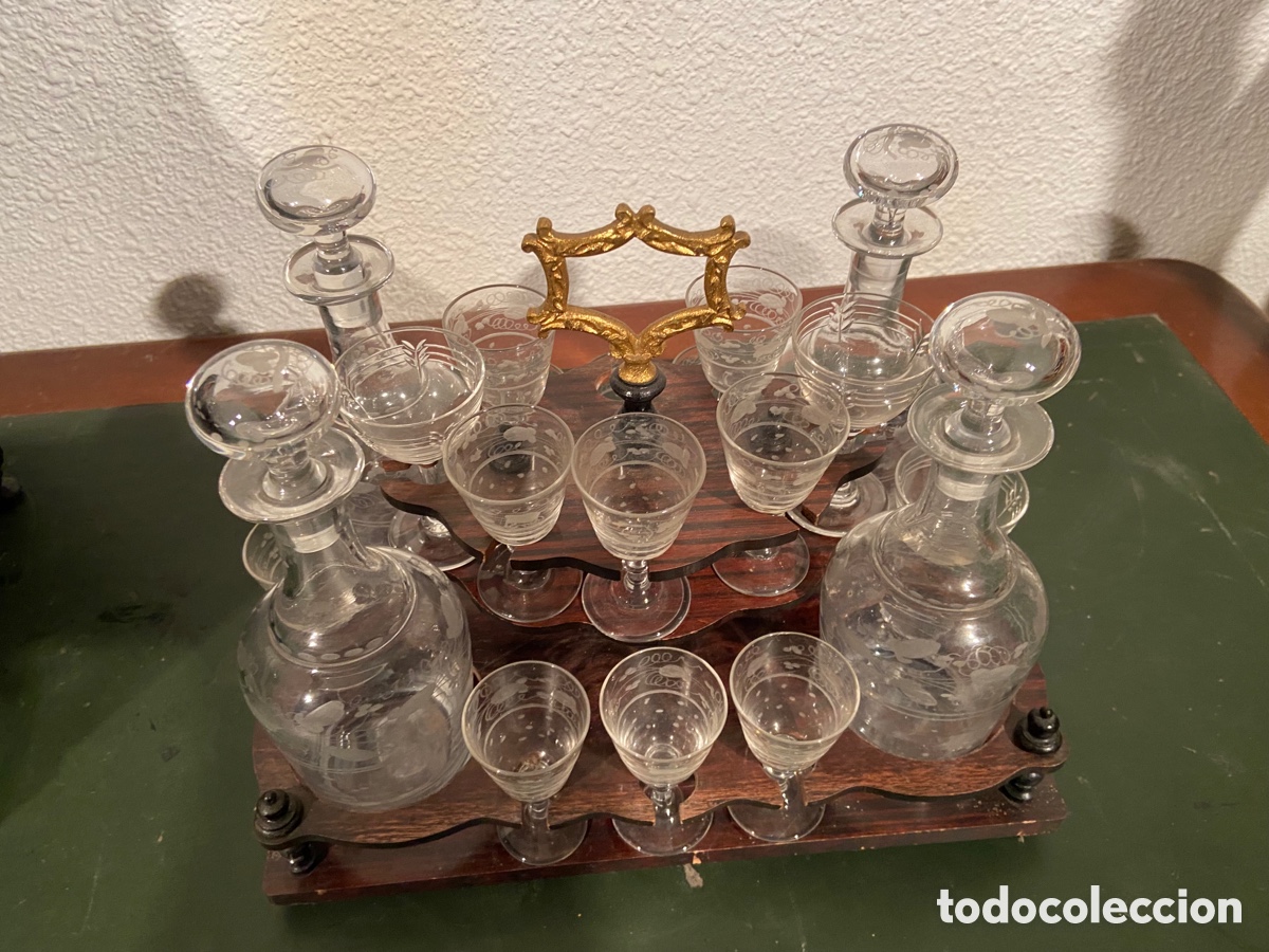 Antig&uuml;edades: LICORERA SOBRE 1850 FRANCIA - Foto 7