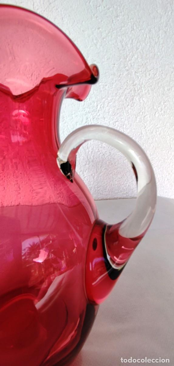 Antig&uuml;edades: Jarra inglesa de Cranberry cristal - Foto 4