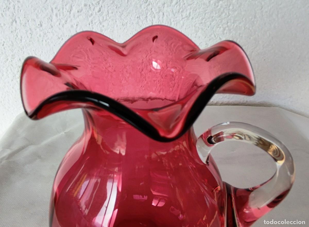Antig&uuml;edades: Jarra inglesa de Cranberry cristal - Foto 5