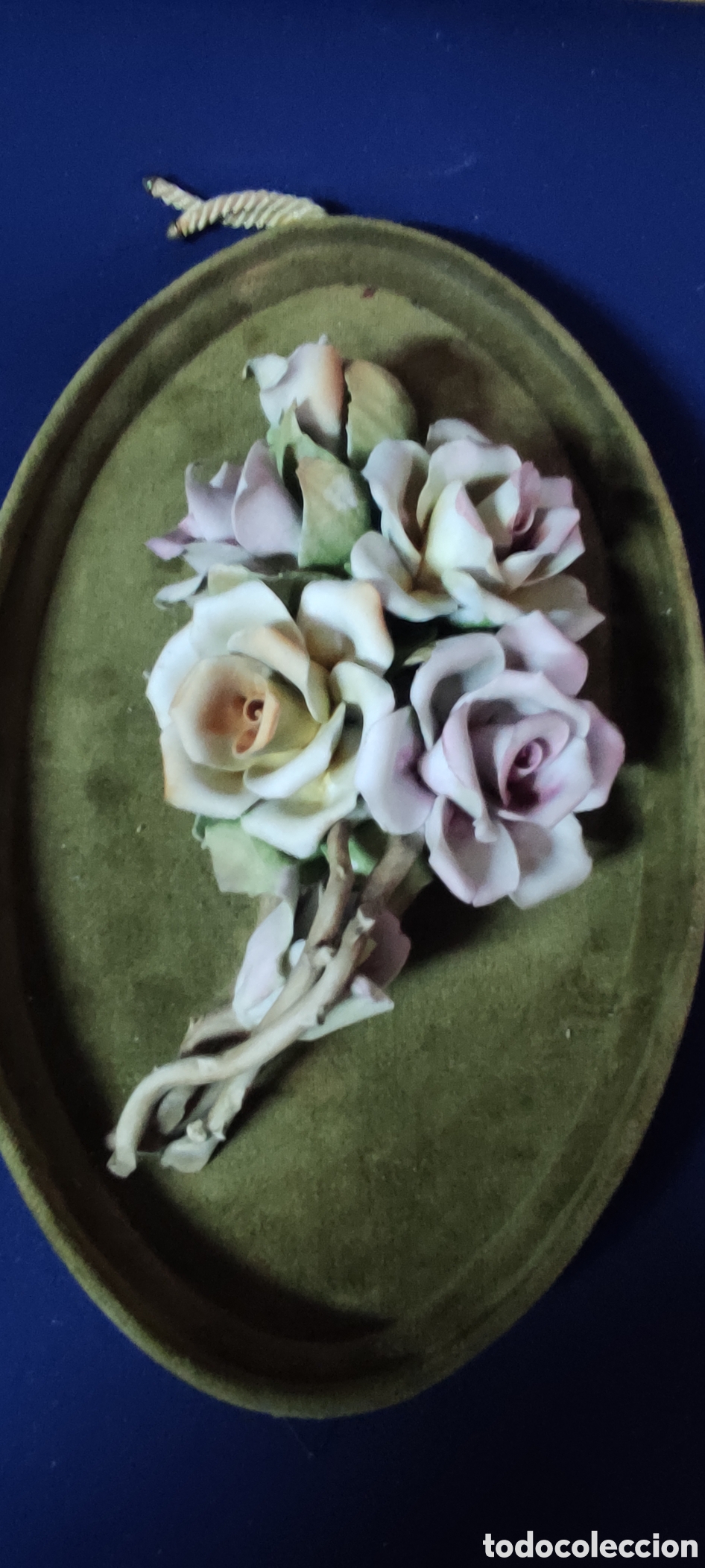 Antig&uuml;edades: CUADRO CON RAMO DE FLORES DE CER&Aacute;MICA - Foto 5