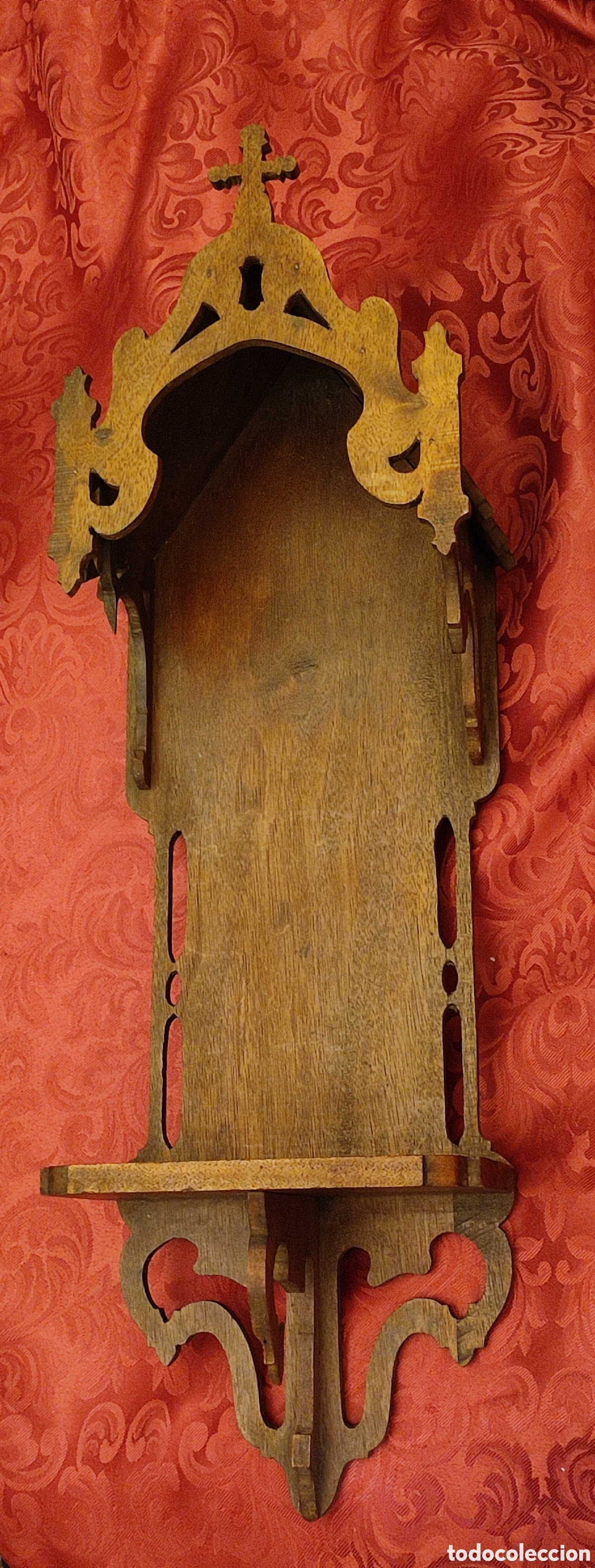 Antig&uuml;edades: Capilla religiosa para imagen en madera - Foto 1