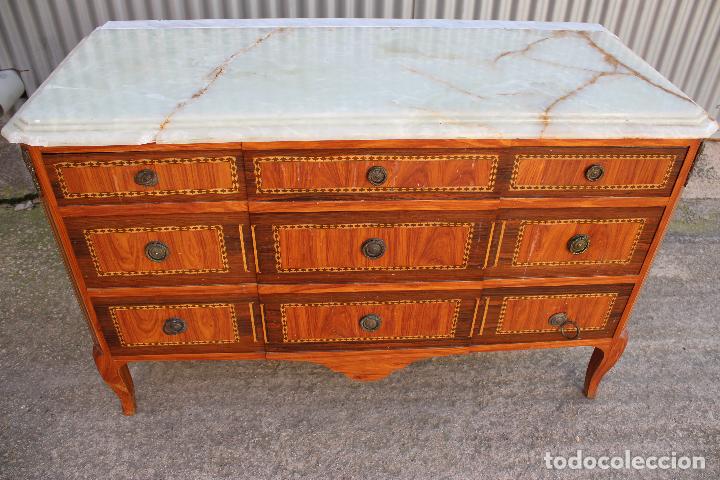 Antig&uuml;edades: mueble bar madera marqueteria - Foto 9