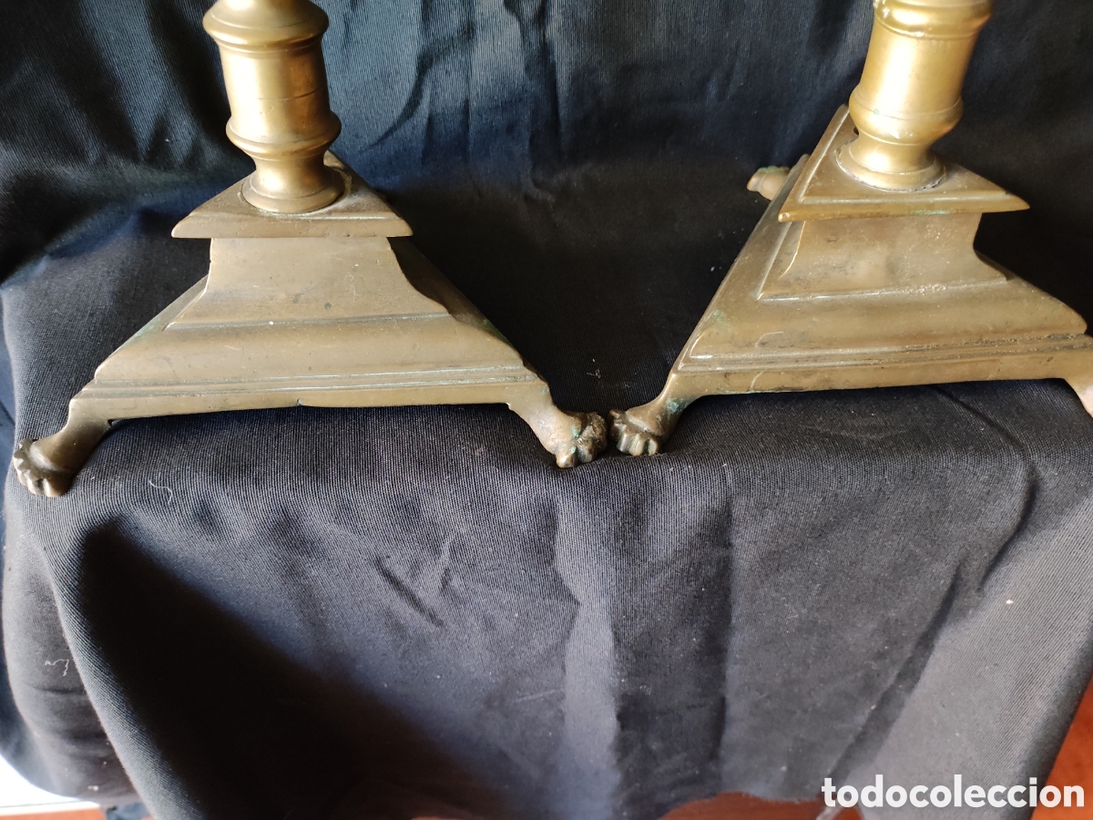 Antig&uuml;edades: Pareja candeleros barrocos - Foto 4