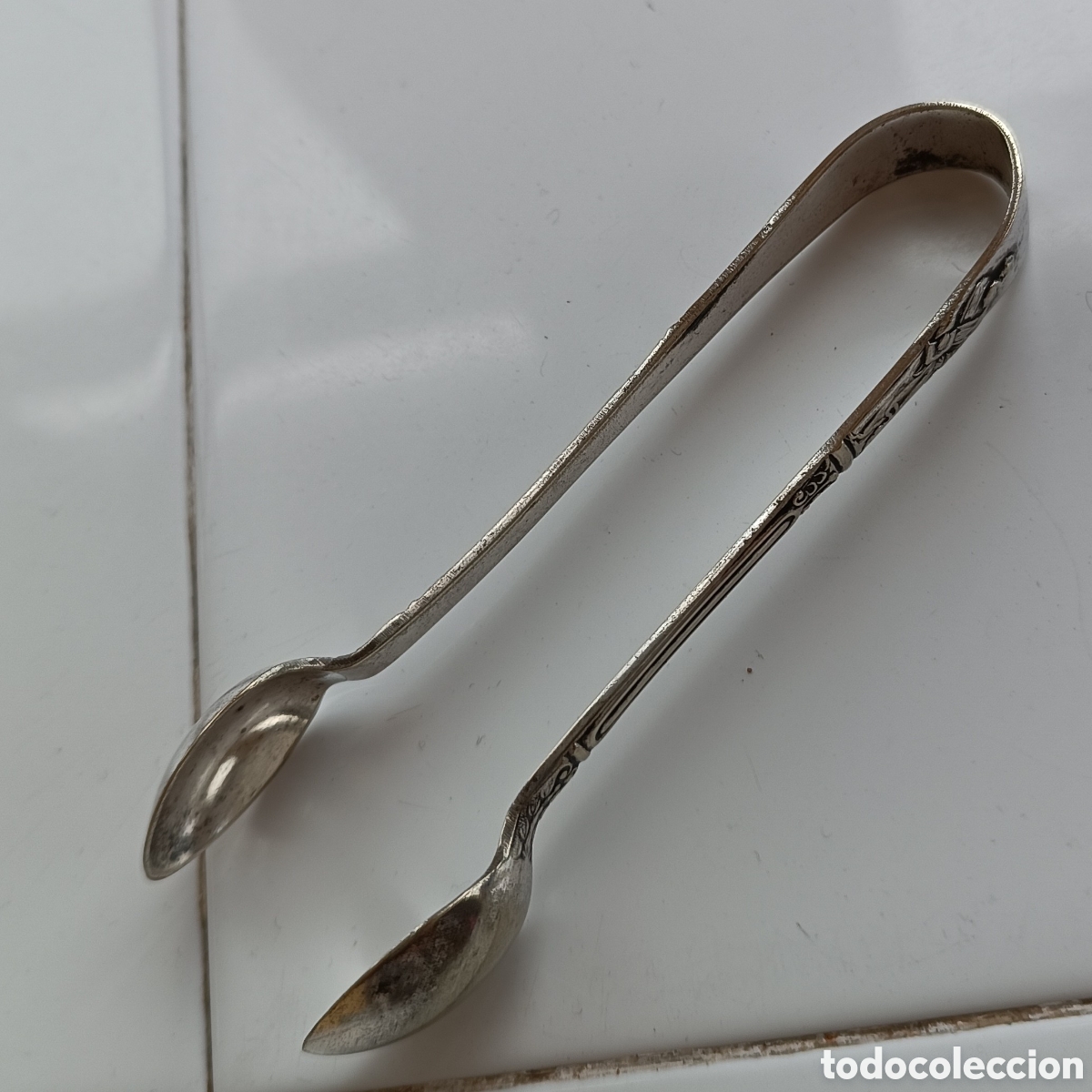 Antig&uuml;edades: PINZA PARA TERRONES, de plata. - Foto 1