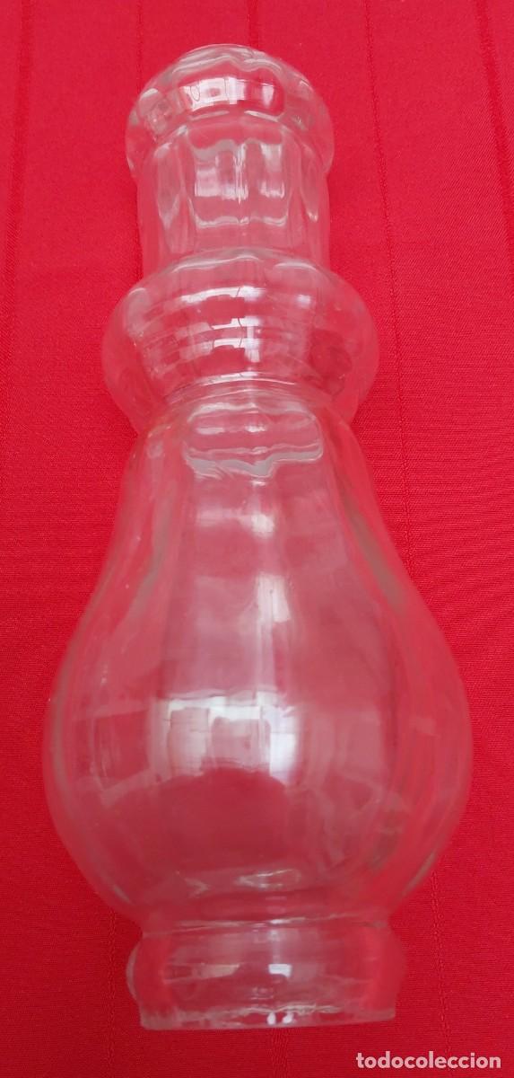 Antig&uuml;edades: CUELLO DE L&Aacute;MPARA DE CRISTAL 19 CM - Foto 1