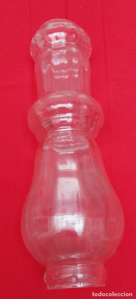 Antig&uuml;edades: CUELLO DE L&Aacute;MPARA DE CRISTAL 19 CM - Foto 2