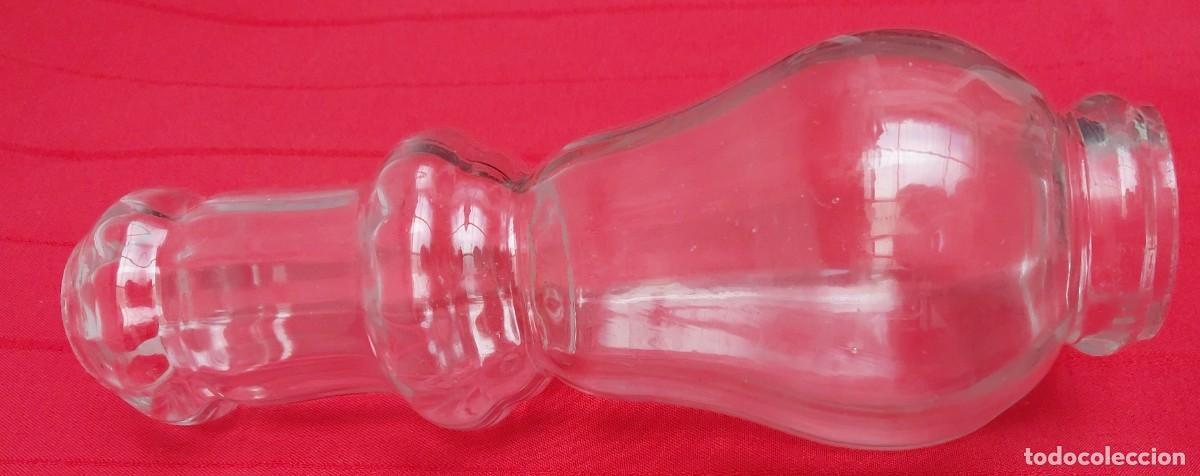 Antig&uuml;edades: CUELLO DE L&Aacute;MPARA DE CRISTAL 19 CM - Foto 3
