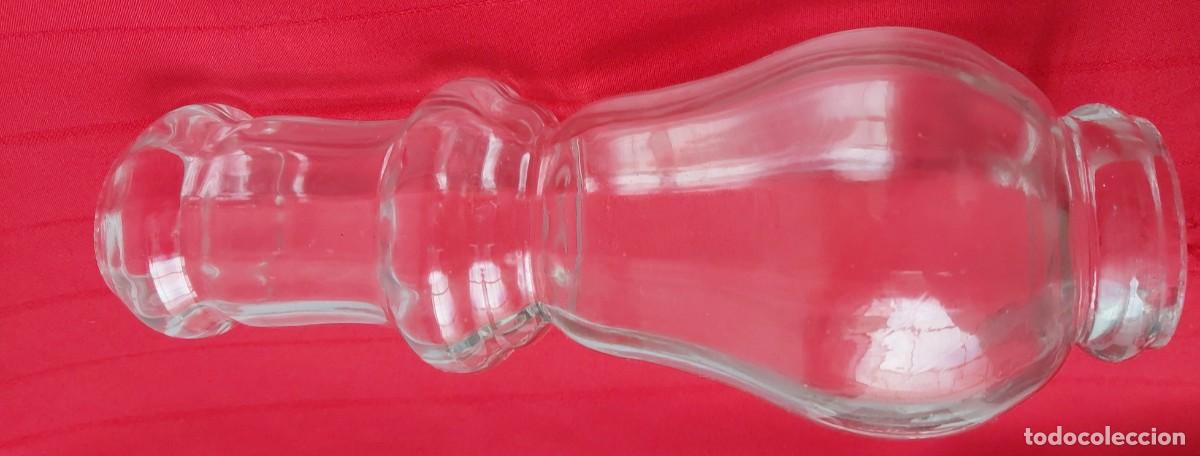 Antig&uuml;edades: CUELLO DE L&Aacute;MPARA DE CRISTAL 19 CM - Foto 4