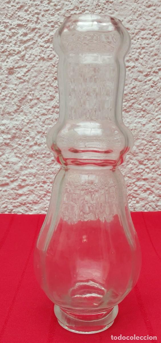 Antig&uuml;edades: CUELLO DE L&Aacute;MPARA DE CRISTAL 19 CM - Foto 6