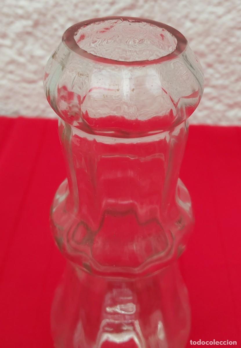 Antig&uuml;edades: CUELLO DE L&Aacute;MPARA DE CRISTAL 19 CM - Foto 8