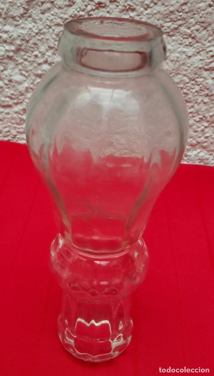 Antig&uuml;edades: CUELLO DE L&Aacute;MPARA DE CRISTAL 19 CM - Foto 10