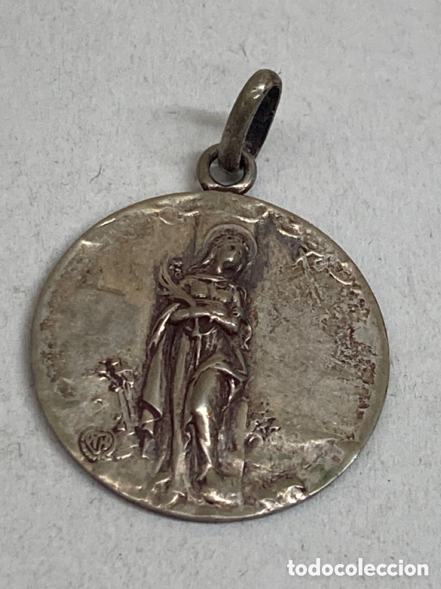 Antig&uuml;edades: Medalla de plata religiosa - Foto 1