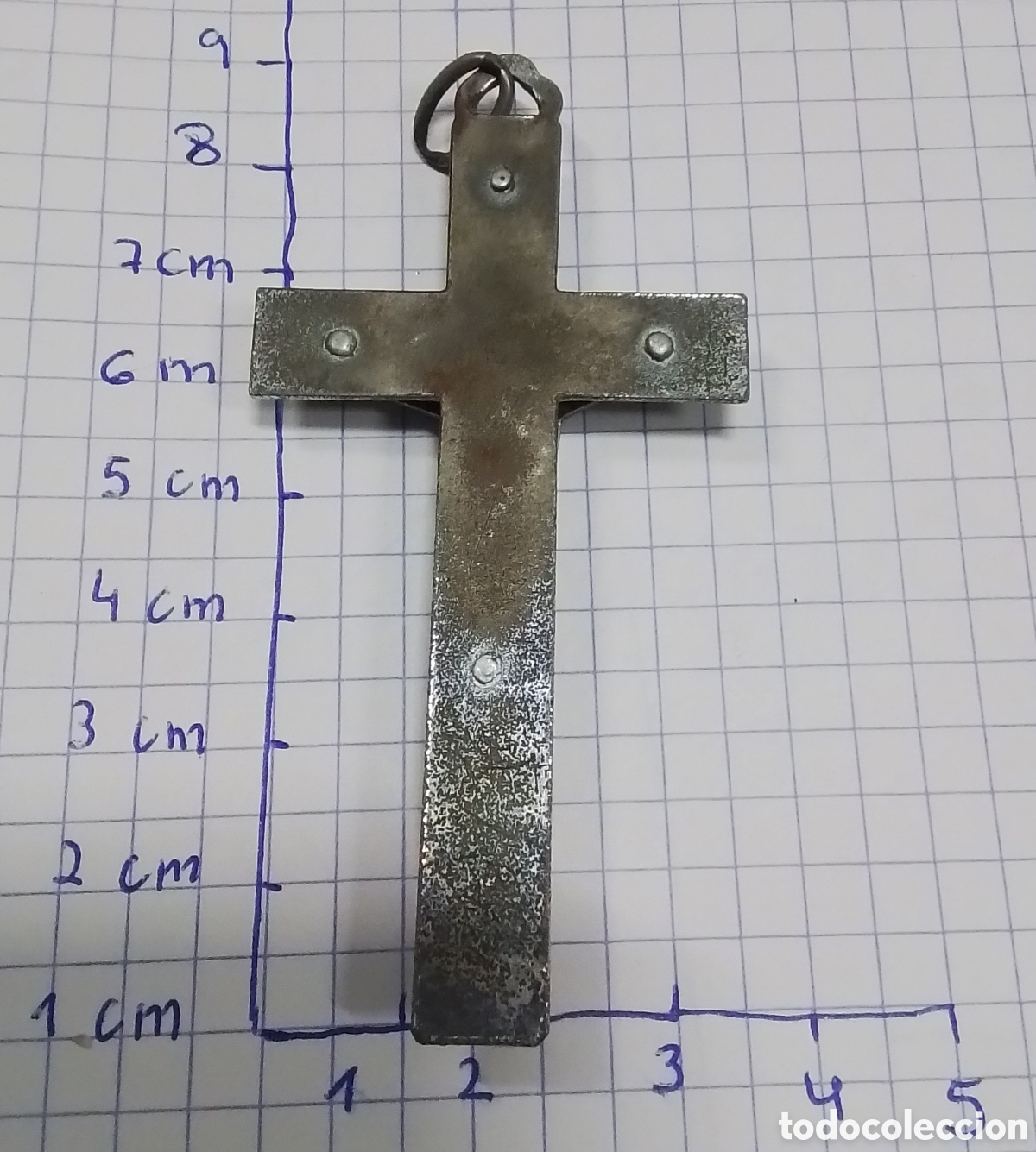 Antig&uuml;edades: Cruz de madera y aluminio - Foto 2