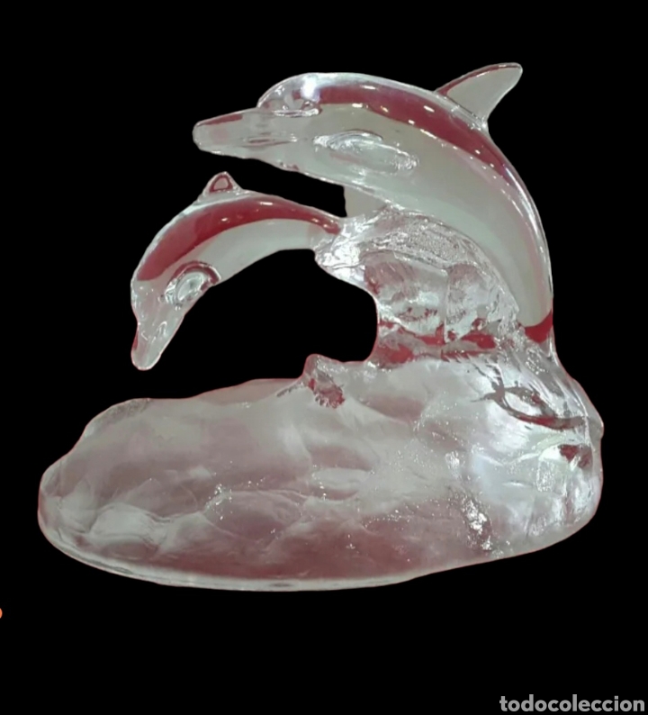 Antig&uuml;edades: FIGURA DELFINES DE CRISTAL D ARQUES - Foto 2