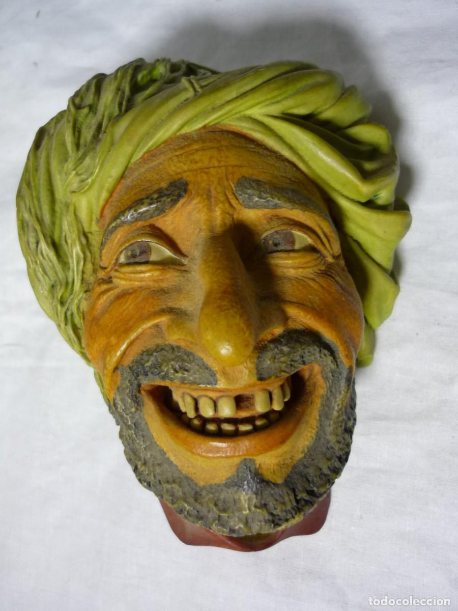 Antig&uuml;edades: Busto de &aacute;rabe riendo en resina - Foto 2