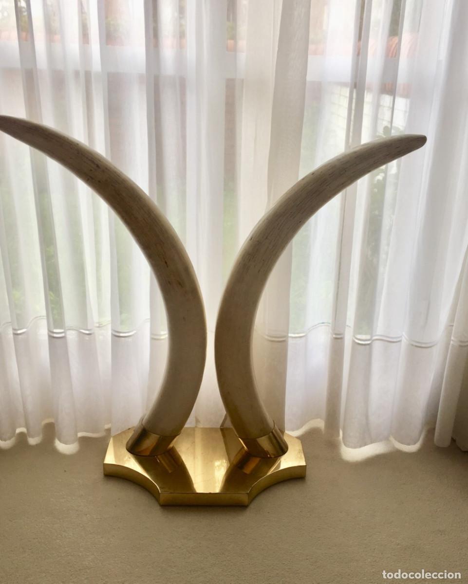Antig&uuml;edades: CUERNOS MAMUT-BASE METAL-BRONCE. - Foto 1