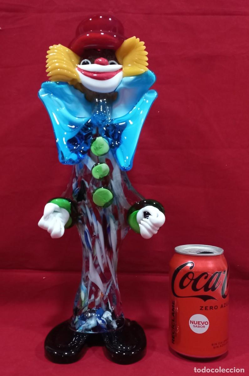 Antig&uuml;edades: GRAN PAYASO DE 38 Cm. EN CRISTAL DE MURANO - Foto 1