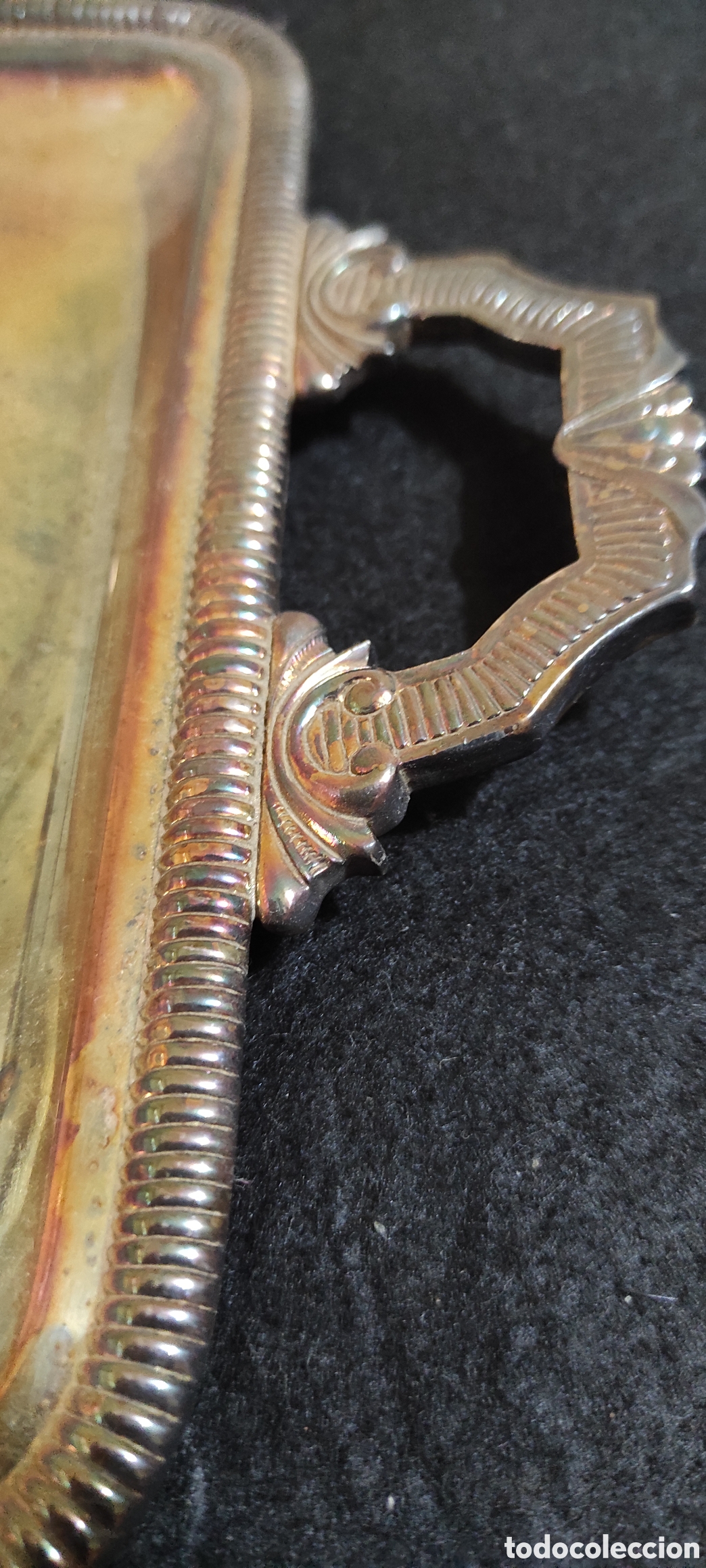 Antig&uuml;edades: Bandeja metal con asas - Foto 3
