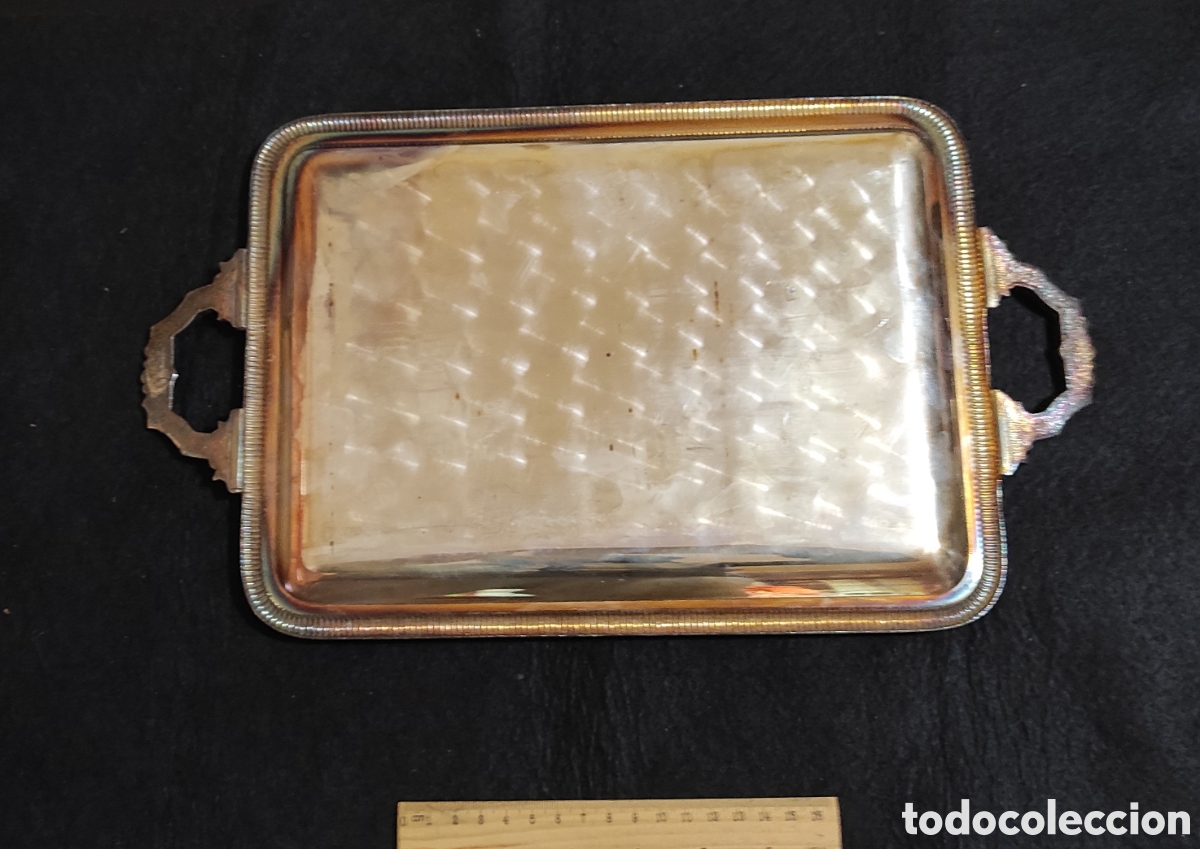 Antig&uuml;edades: Bandeja metal con asas - Foto 5