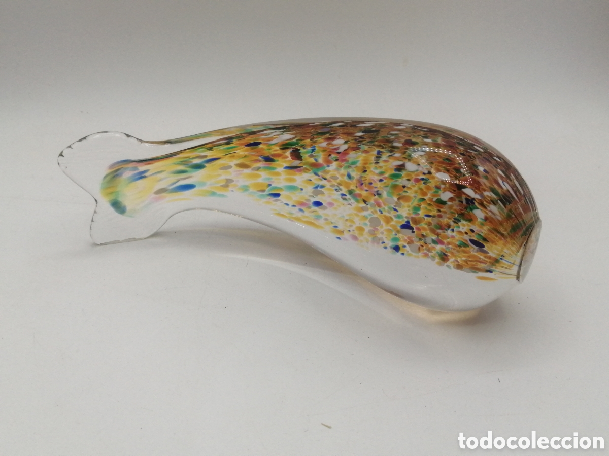 Antig&uuml;edades: Cristal de murano. Pez - Foto 2