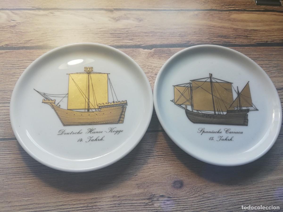 Antig&uuml;edades: DOS PLATILLOS PORCELANA - Foto 1