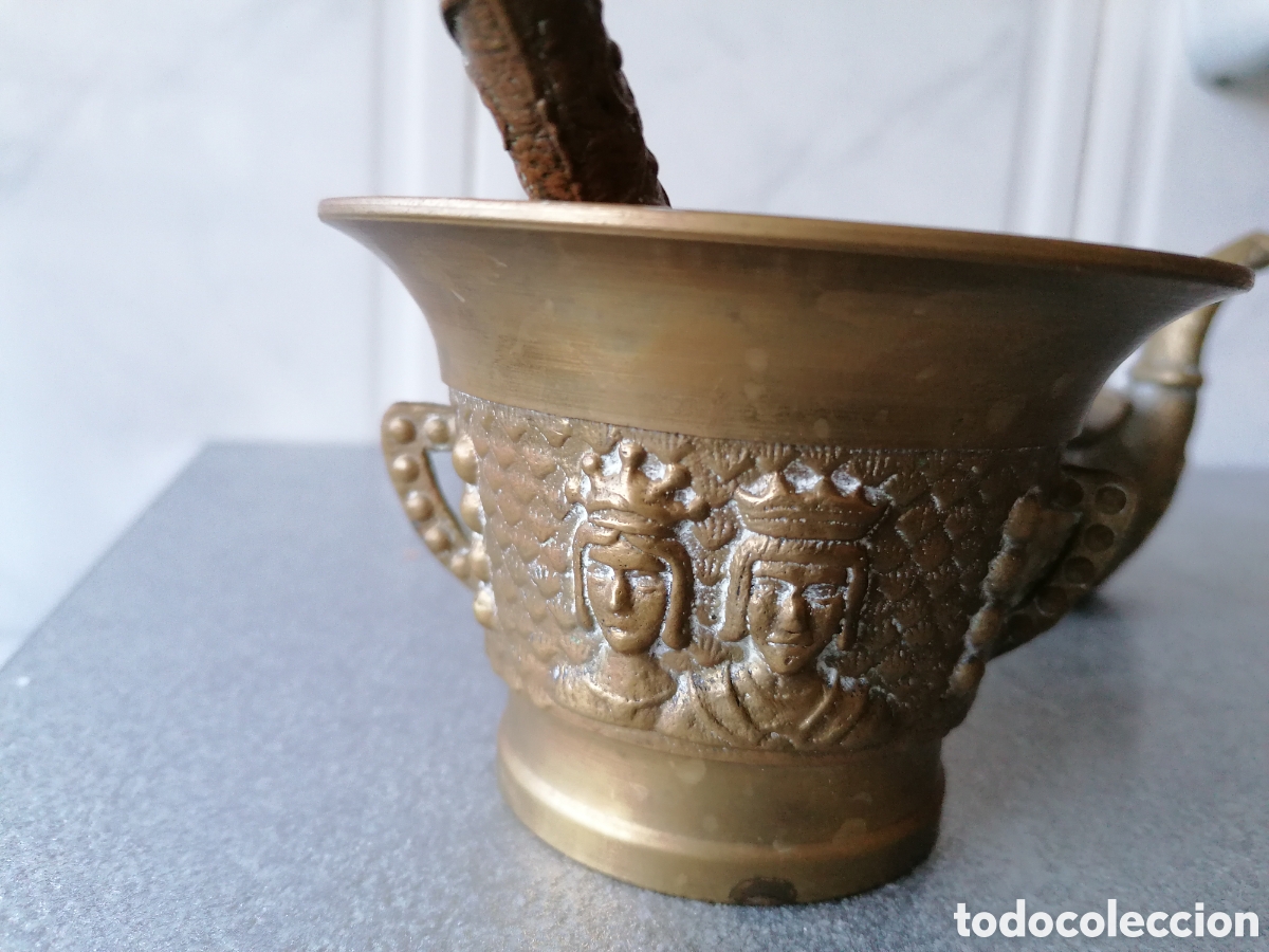 Antig&uuml;edades: Almirez reyes cat&oacute;licos y pipa bronze - Foto 3