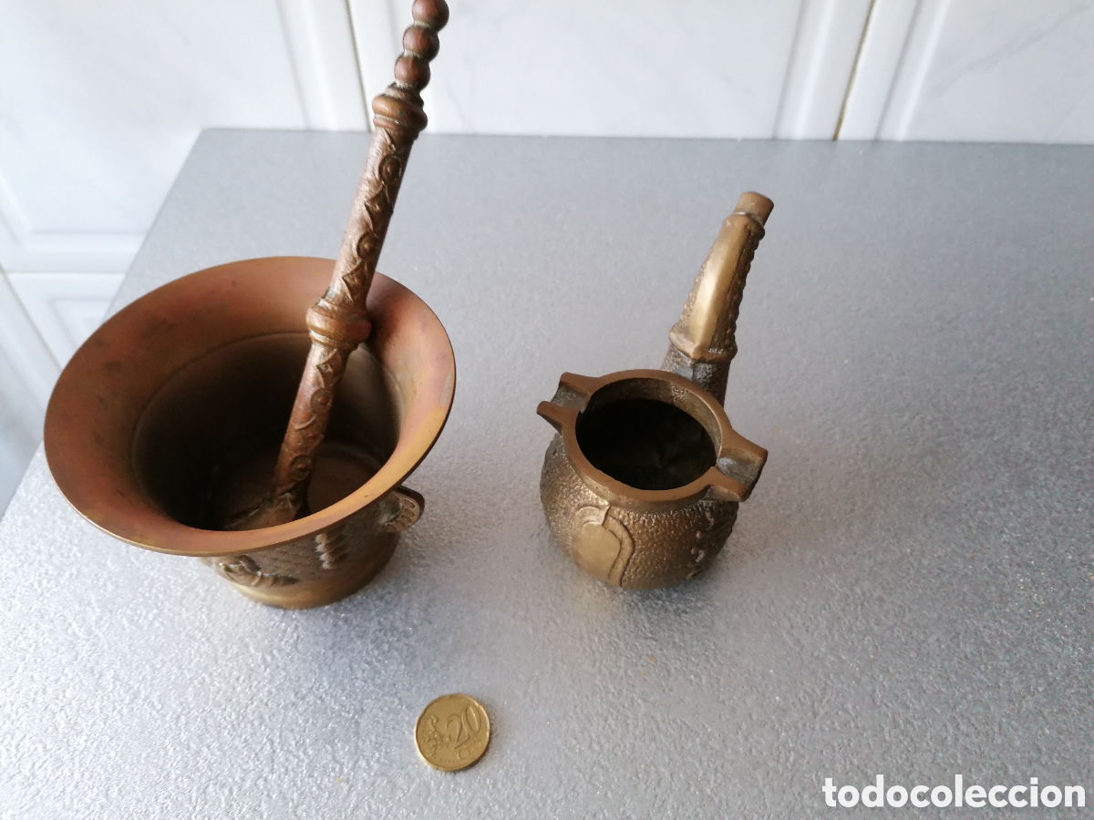 Antig&uuml;edades: Almirez reyes cat&oacute;licos y pipa bronze - Foto 4